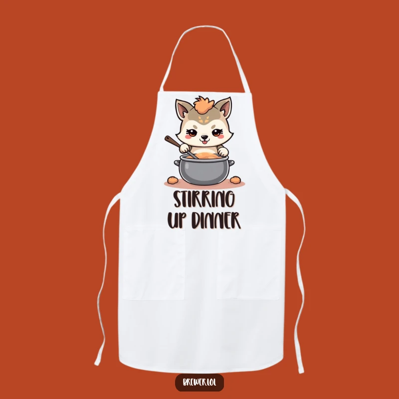 Funny Determined Animal Apron - Cook with Focused Precision