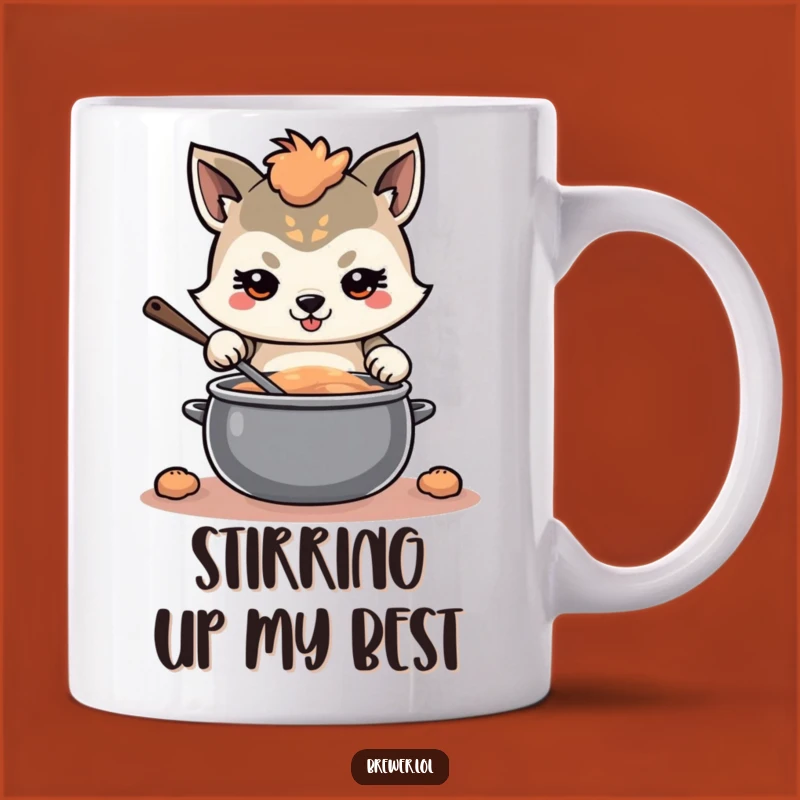 Funny Determined Animal Mug - Perfect Gift for Focused Chefs & Dreamers