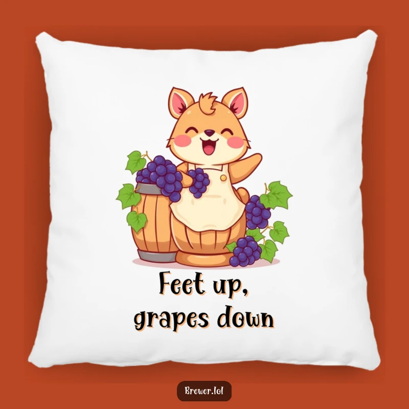 Cozy Funny Grape Stomping Animal Pillow - Add Joy to Your Comfort