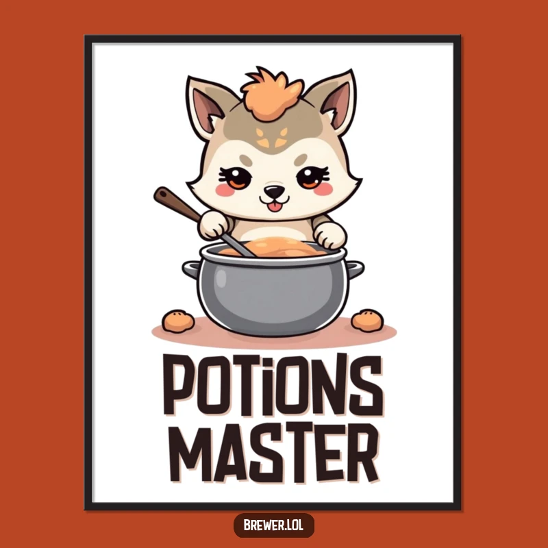 Funny Determined Animal Digital Art - Motivational Decor for Walls