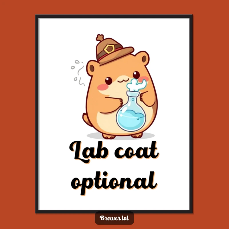 Funny Mad Scientist Animal Digital Art - Instant Download for Quirky Decor