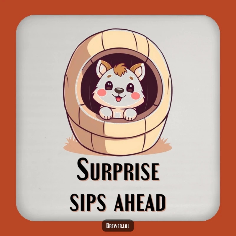 Funny Surprised Animal Coaster - Protect Surfaces with Playful Charm