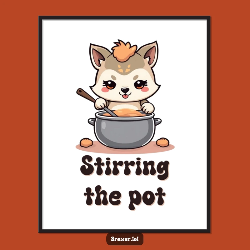 Funny Determined Animal Poster - Motivate Your Space with Focus