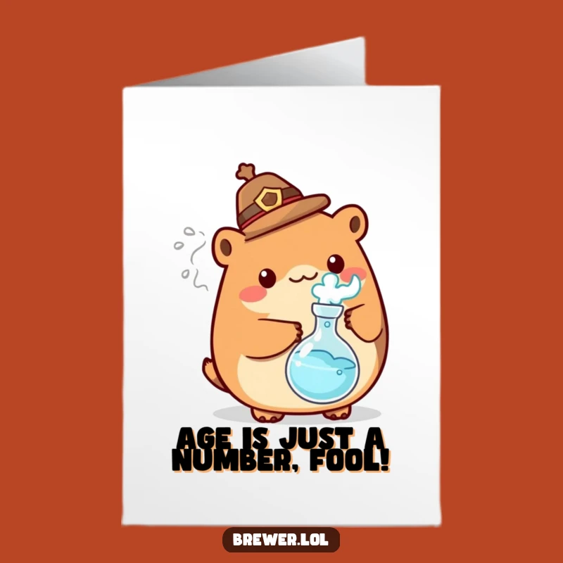 Free Printable Birthday Card: Funny Mad Scientist Animal DIY Gift Downloadable