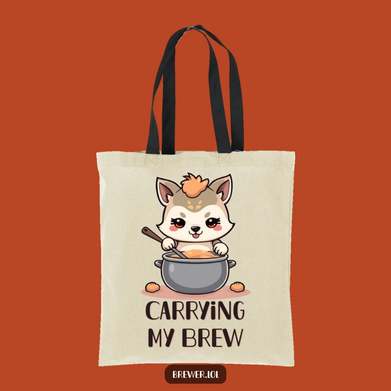 Funny Determined Animal Tote Bag - Carry Your Focus Everywhere